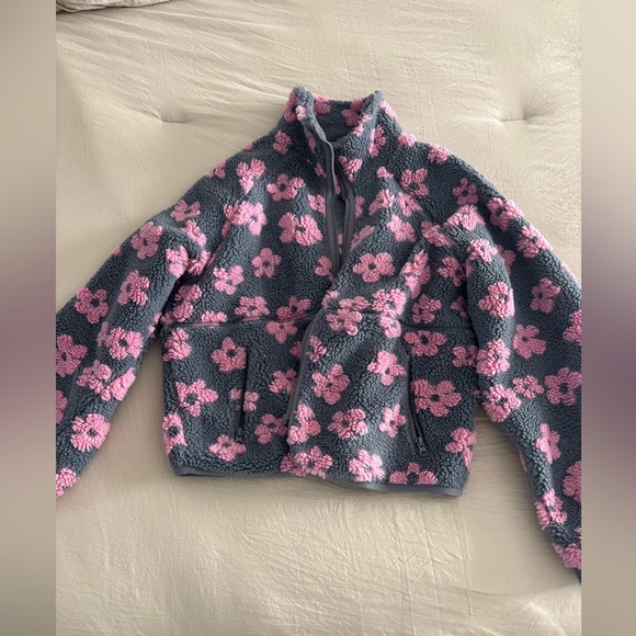 Jackets & Blazers - Floral Fleece Jacket